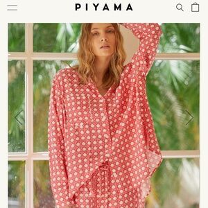NWT Piyama Marlon Long Sleep Set, Rattan Raspberry Pink, Size Medium
